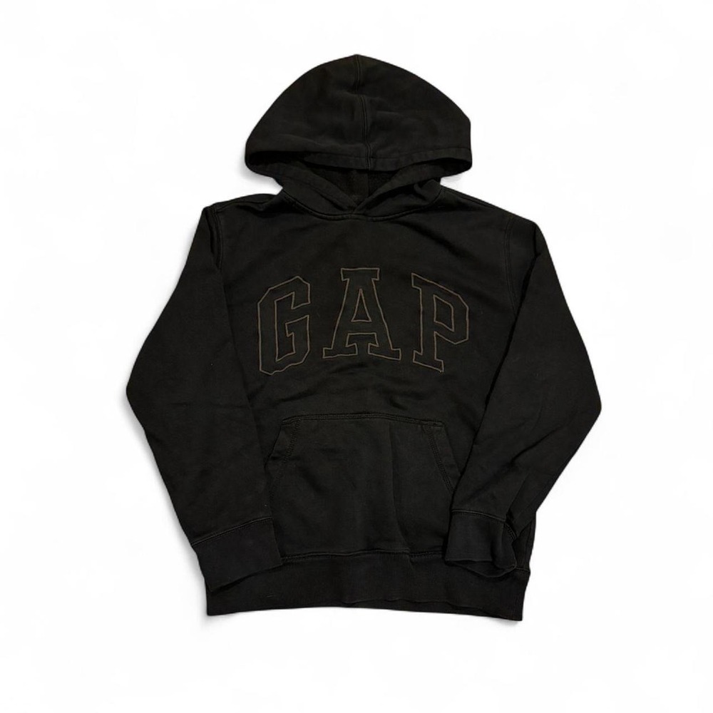GAP Black Tonal Logo Pullover Hoodie Youth XL Kids Sweatshirt